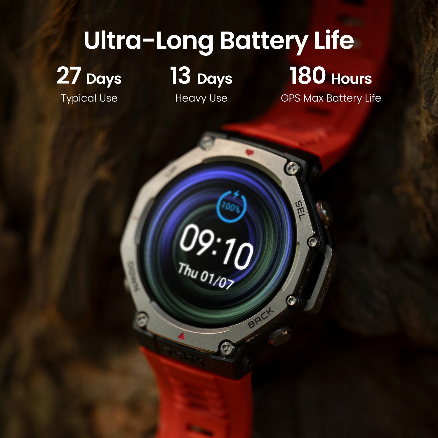 Amazfit T-Rex 3 battery life