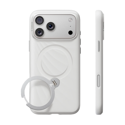 Torras Ostand Q3 Silicone Case for iPhone 18 Pro Max - White 