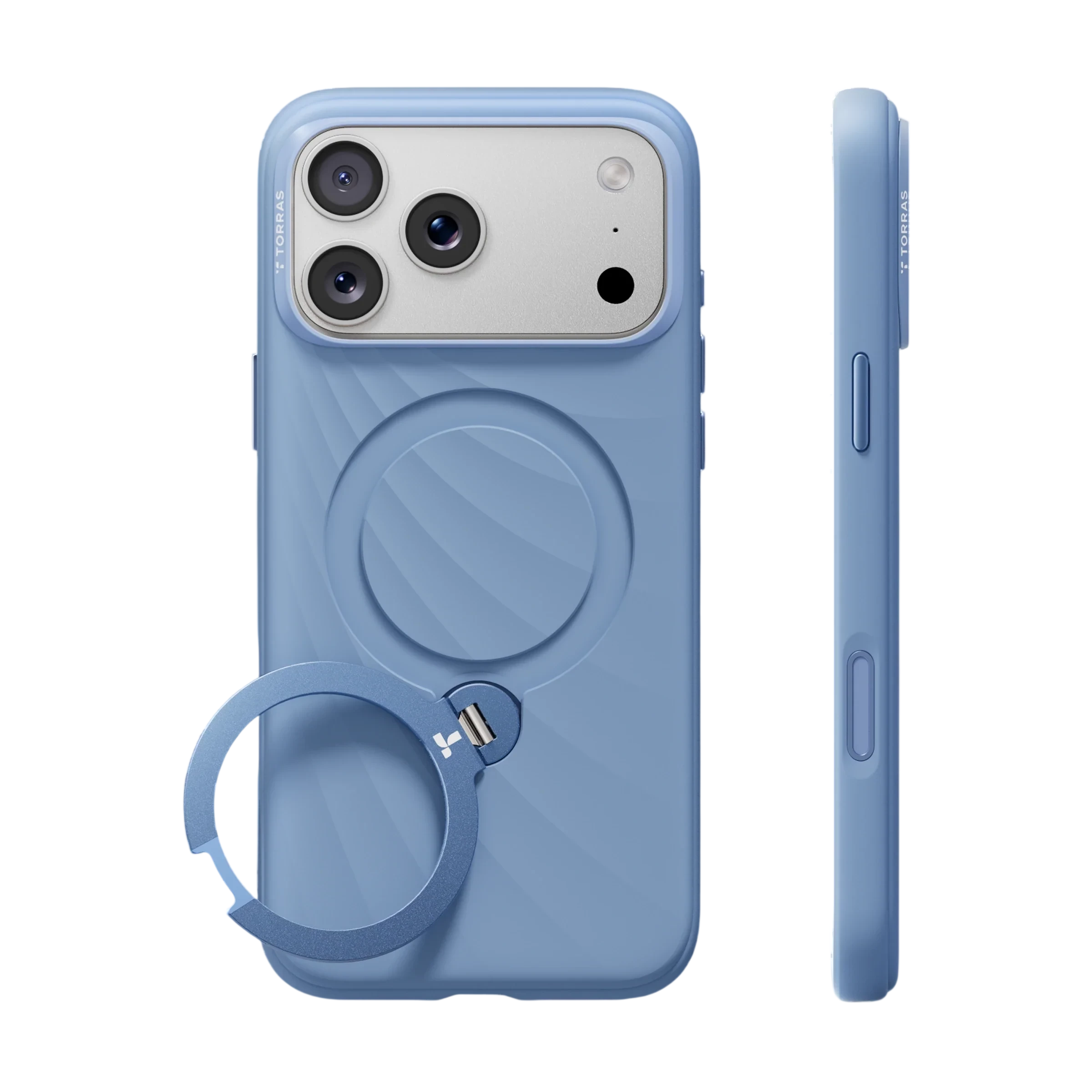 Torras Ostand Q3 Silicone Case for iPhone 18 Pro Max - Grey 