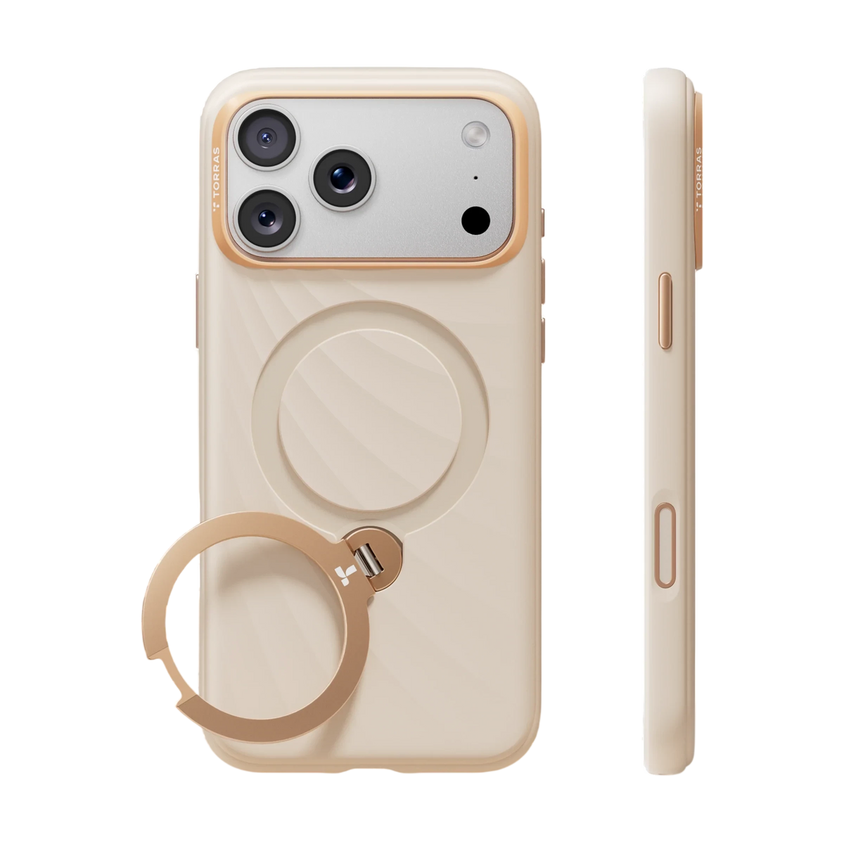 Torras Ostand Q3 Silicone Case for iPhone 18 Pro - Pink 