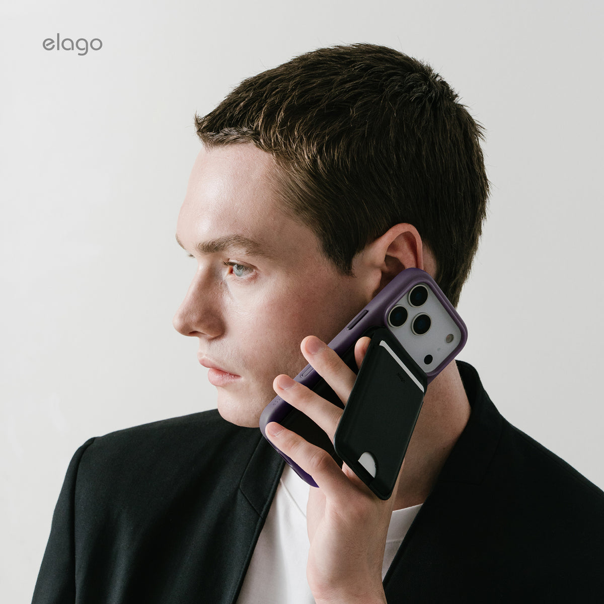 Elago MagLeather Case for iPhone 17 Pro / iPhone 18 Pro - Deep Purple 