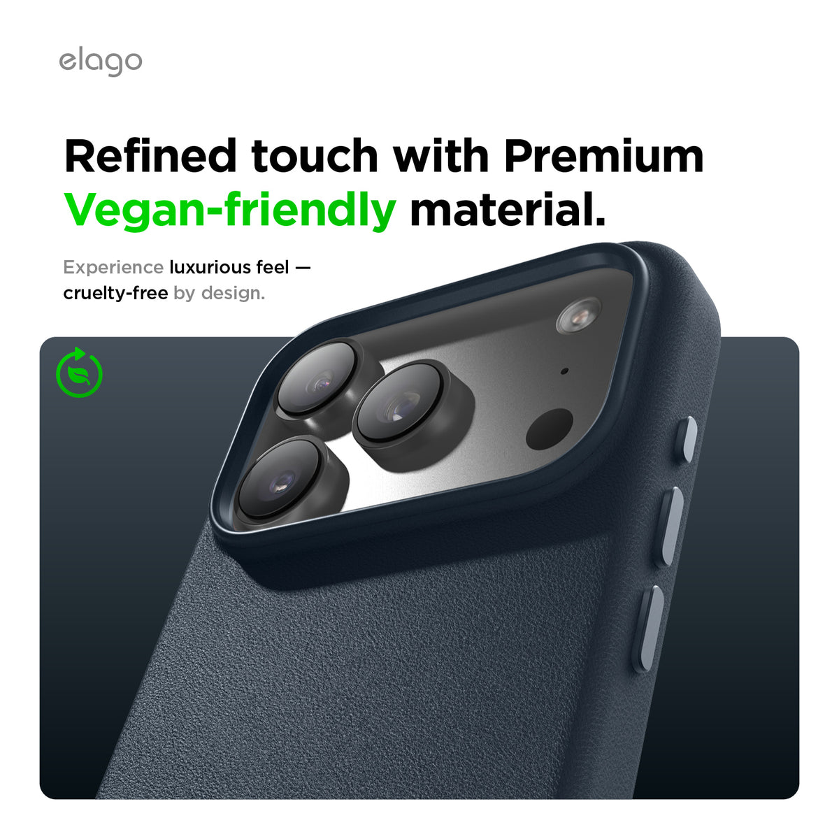 Elago MagLeather Case for iPhone 17 Pro / iPhone 18 Pro - Jean Indigo 