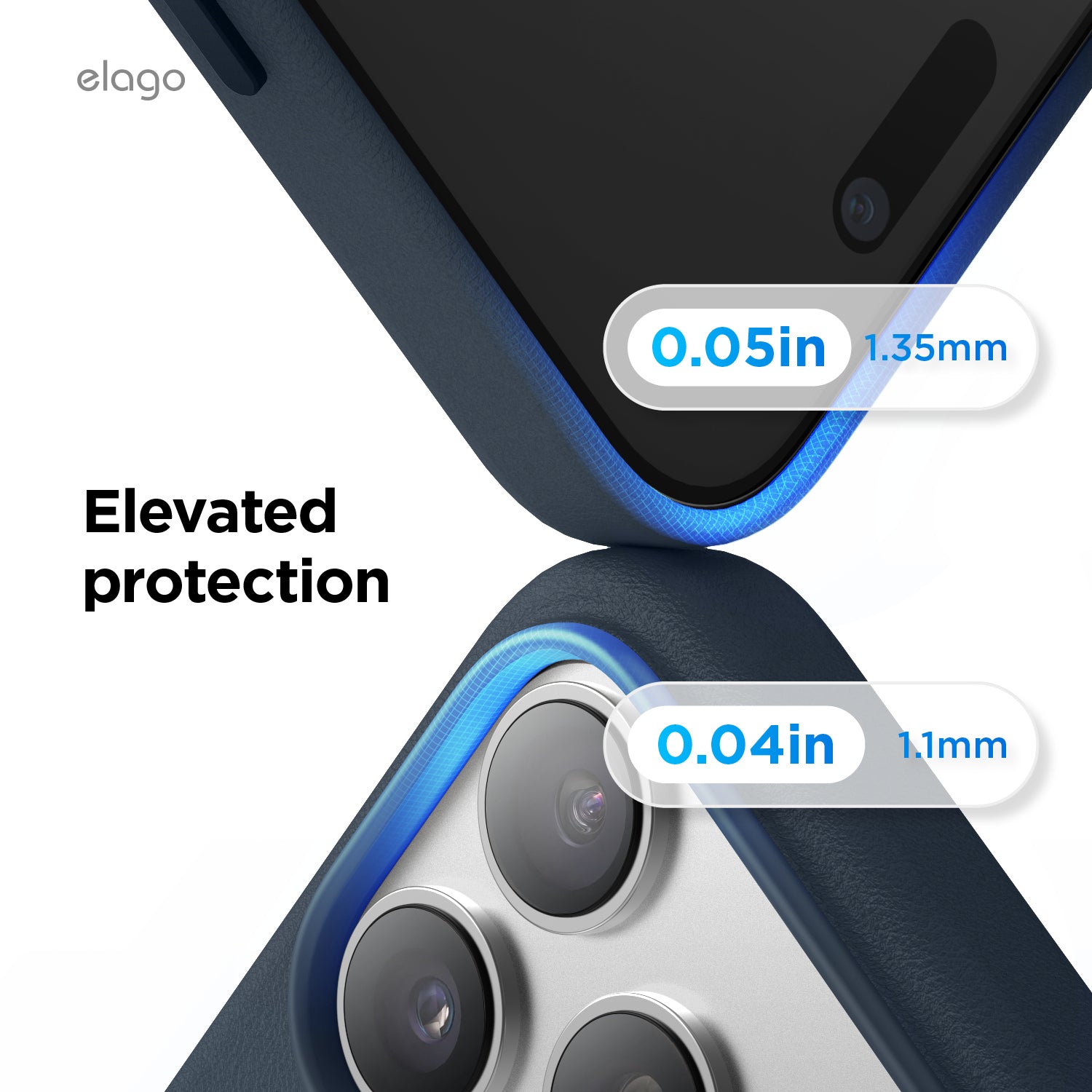 Elago MagLeather Case for iPhone 17 Pro / iPhone 18 Pro - Jean Indigo 