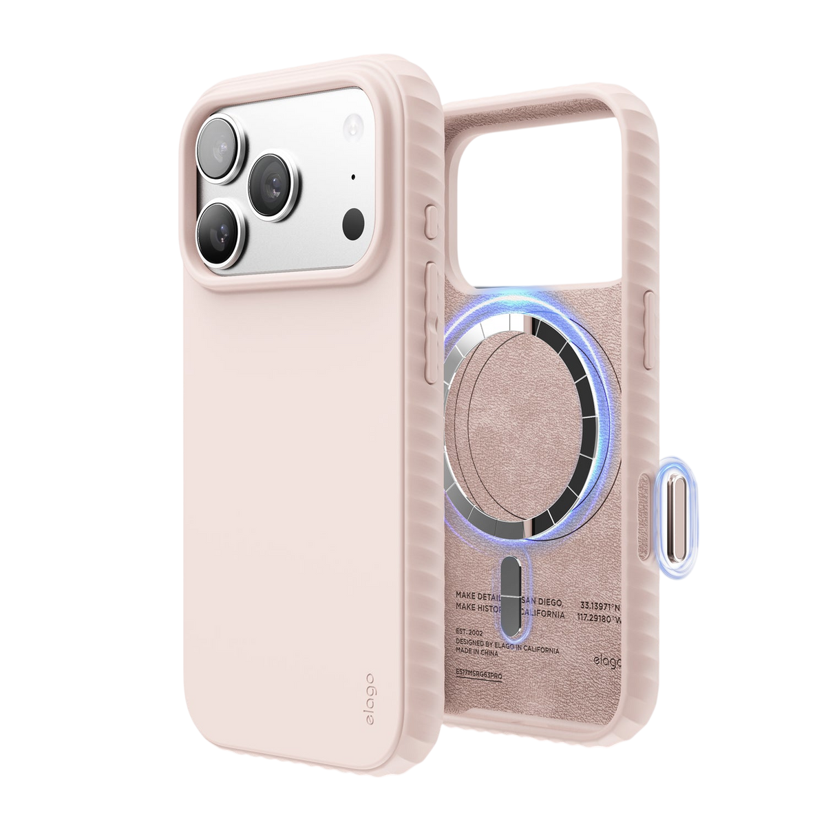 Elago MagRidge Silicone Case for iPhone 17 Pro / iPhone 18 Pro - Lovely Pink 