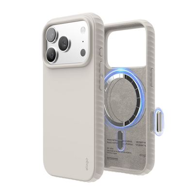 Elago MagRidge Silicone Case for iPhone 17 Pro / iPhone 18 Pro - Stone 