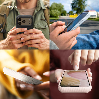 Elago MagRidge Silicone Case for iPhone 17 Pro / iPhone 18 Pro - Stone 