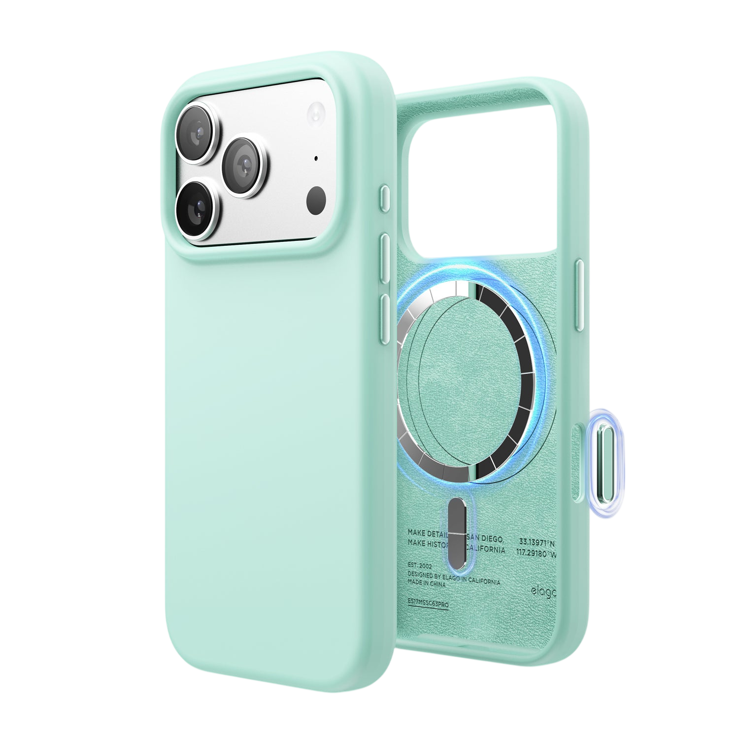 Elago Mag Silicone Case for iPhone 17 Pro / iPhone 18 Pro - Aqua Sky 