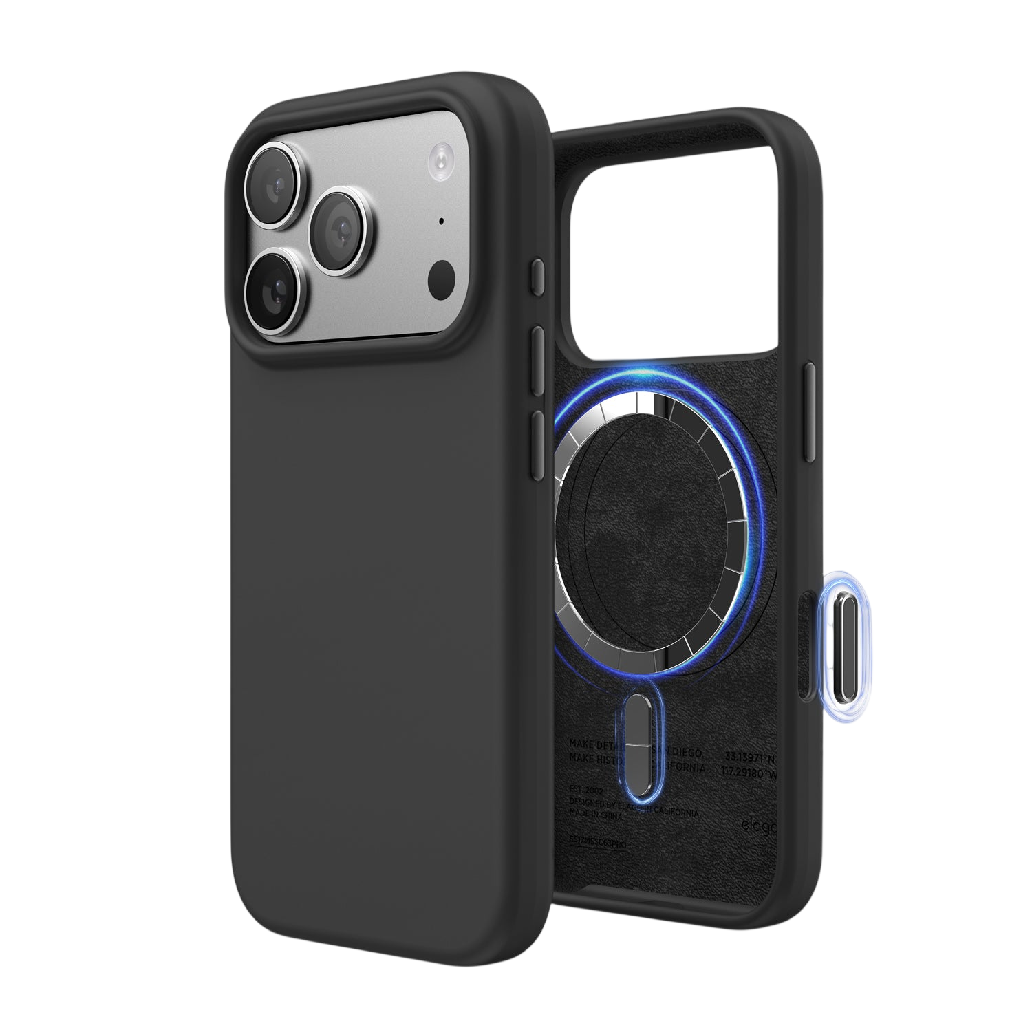 Elago Mag Silicone Case for iPhone 17 Pro / iPhone 18 Pro - Black 