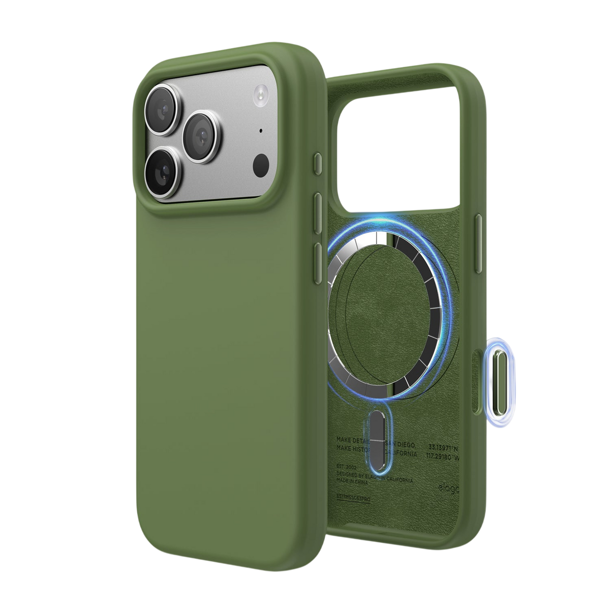Elago Mag Silicone Case for iPhone 17 Pro / iPhone 18 Pro - Cedar Green 