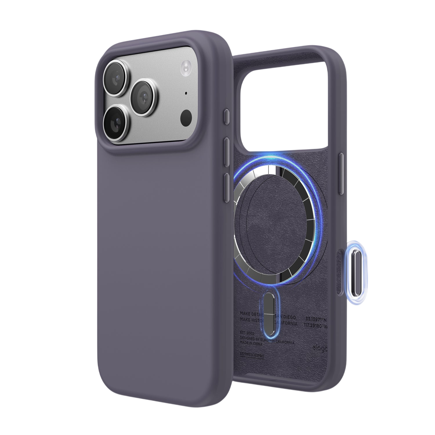 Elago Mag Silicone Case for iPhone 17 Pro / iPhone 18 Pro - Deep Lavender 