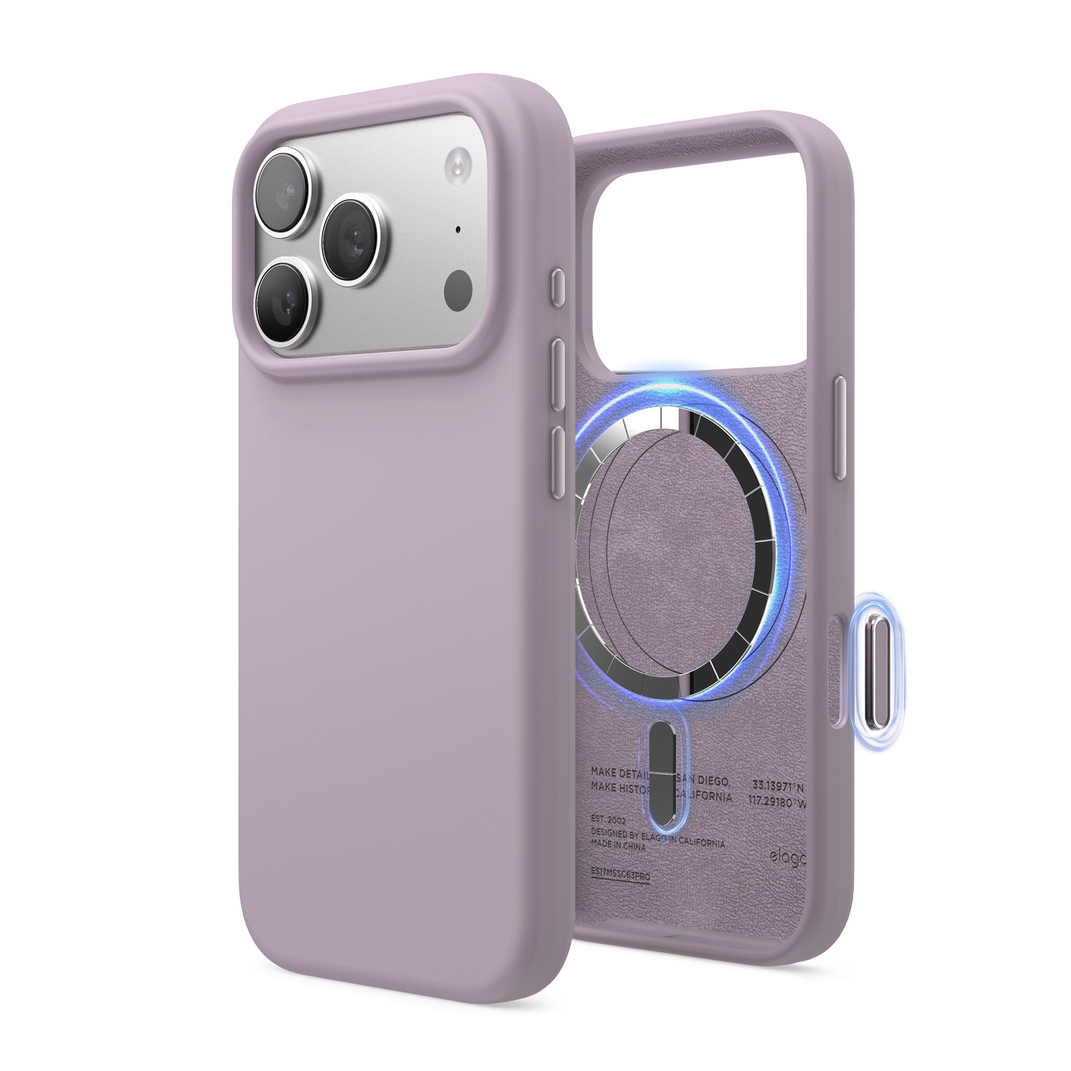 Elago Mag Silicone Case for iPhone 17 Pro / iPhone 18 Pro - Soft Purple 
