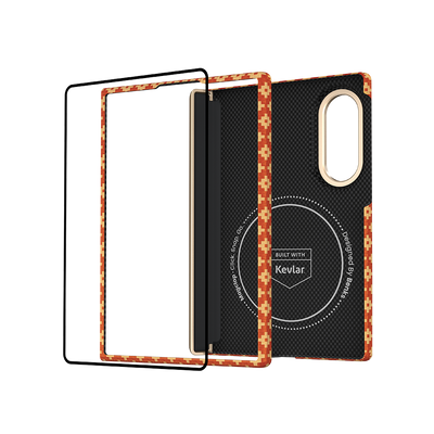 Benks ArmorGrid Air Grand Combo built with Kevlar® for Samsung Galaxy Z Fold 8 / Z Fold 8 Ultra - Fortune Orange 