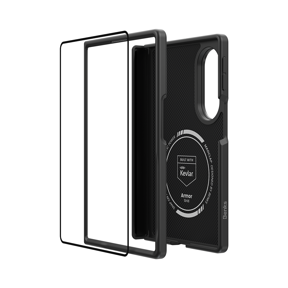 Benks ArmorGrid Pro Grand Combo built with Kevlar® for Samsung Galaxy Z Fold 8 / Z Fold 8 Ultra - Black 
