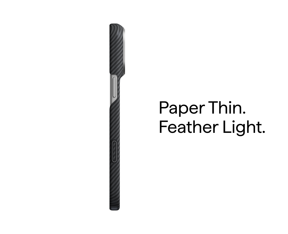 PITAKA Classic Edge Case 600D Black/Grey Twill - detail