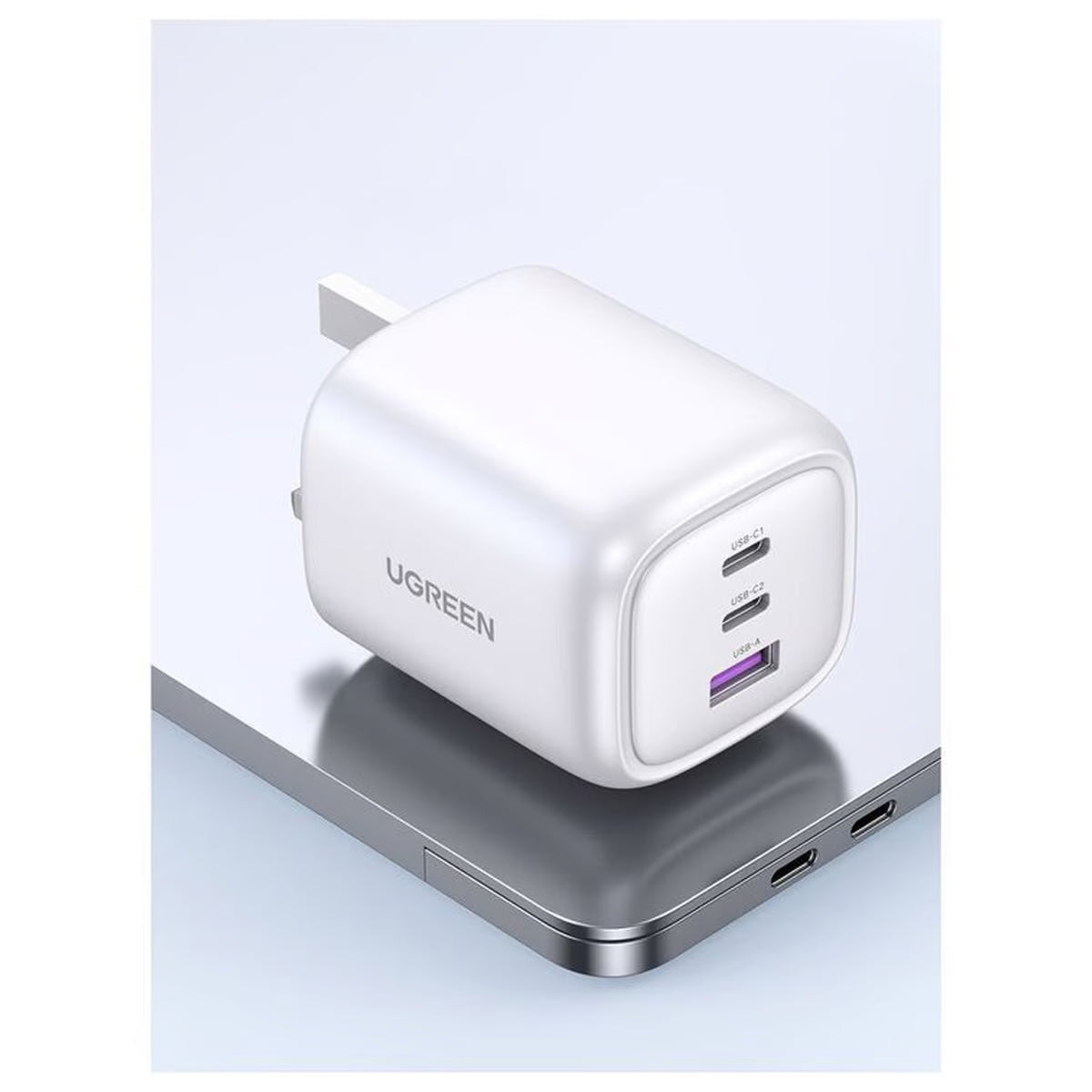 UGREEN Nexode 65WPD GaN Foldable Fast Charger UK - White