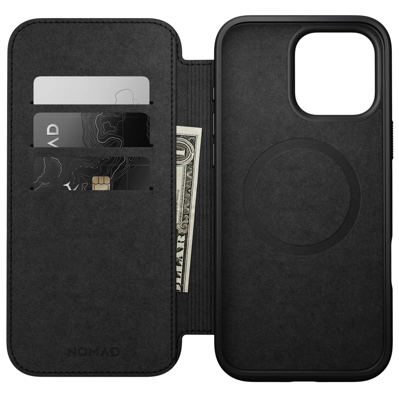 غطاء نوماد الجلدي الحديث لهاتف آيفون 16 برو