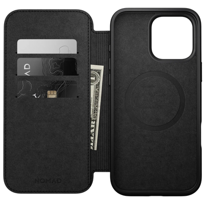 Nomad Modern Leather Folio Case for iPhone 16 Pro
