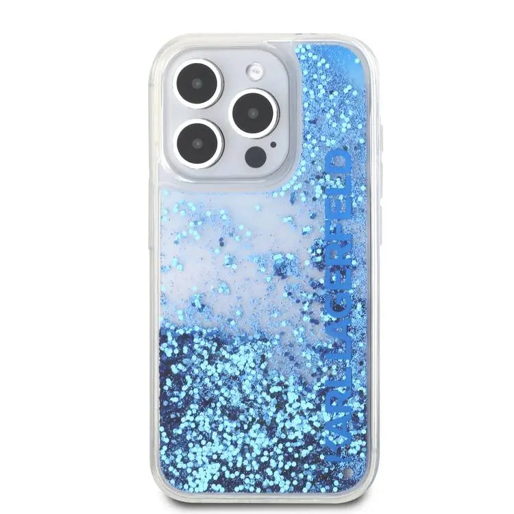 Karl Lagerfeld Liquid Glitter Gradient Hard Case for iPhone 16 Pro Max, Damage and Scratch Protection, Lightweight and Comfortable, Precise Cutouts for Full Access