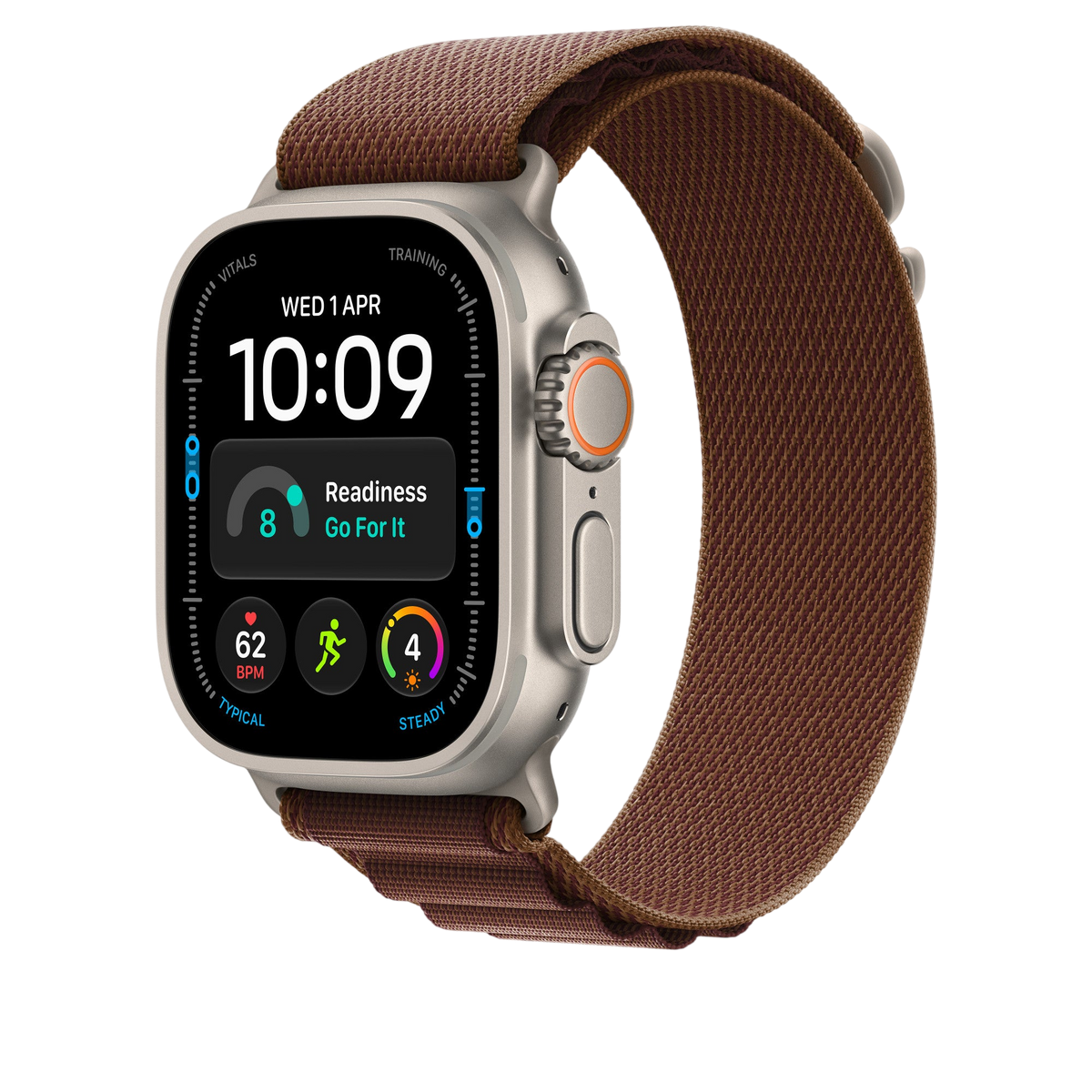 Apple Watch Ultra Alpine Loop (49mm) - Burgundy (Natural Titanium) - alternate view 1 