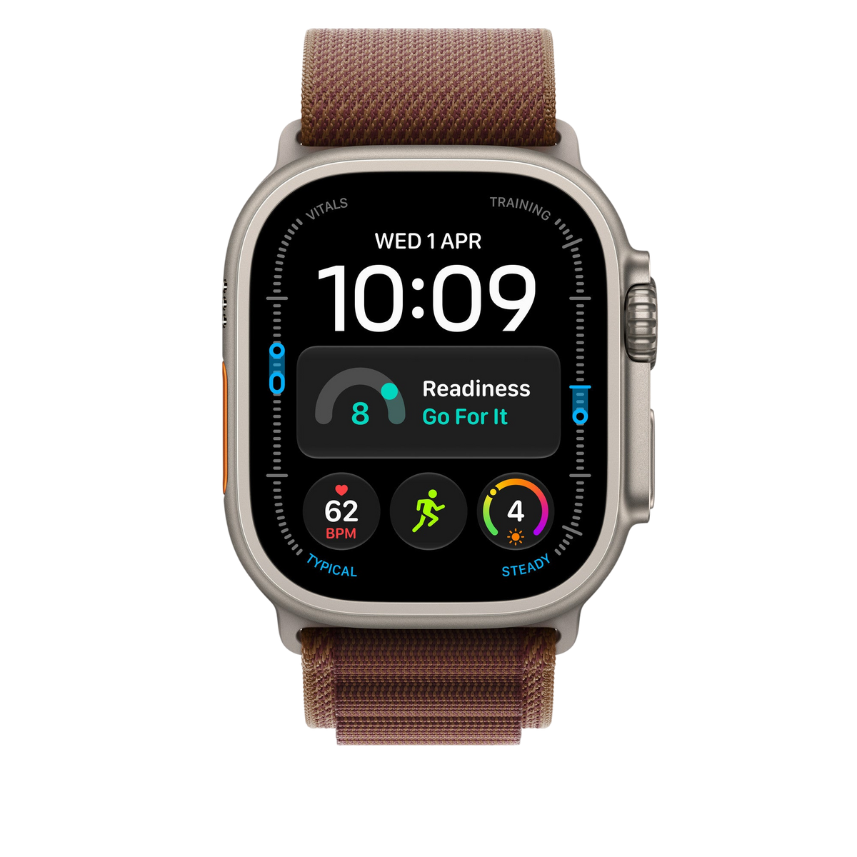 Apple Watch Ultra Alpine Loop (49mm) - Burgundy (Natural Titanium) - alternate view 2 