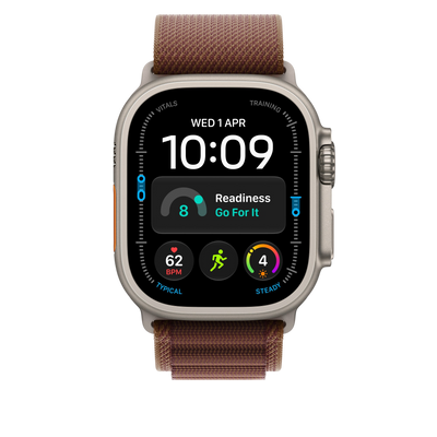 Apple Watch Ultra Alpine Loop (49mm) - Burgundy (Natural Titanium) - alternate view 2 