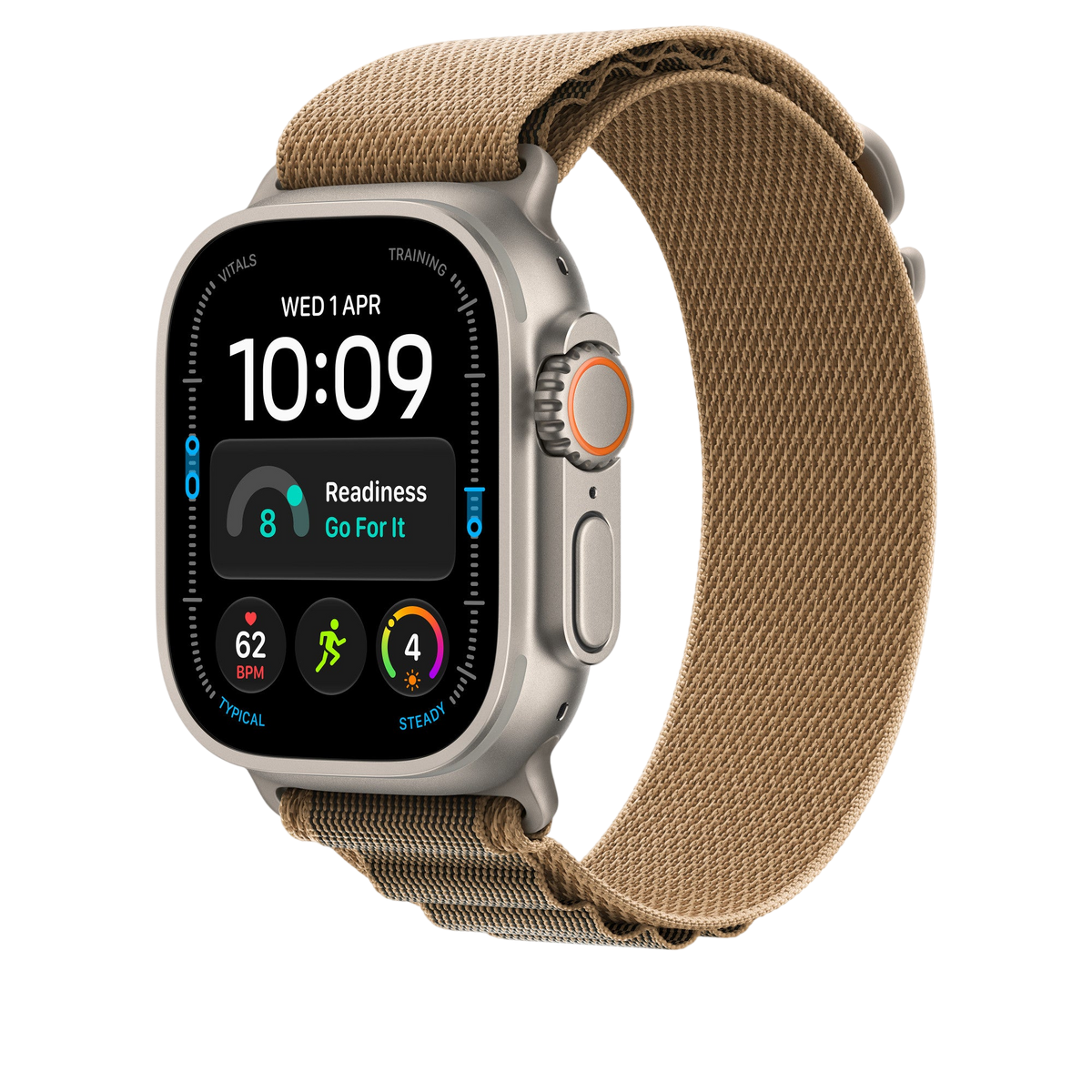 Apple Watch Ultra Alpine Loop (49mm) - Desert (Natural Titanium) - alternate view 1 