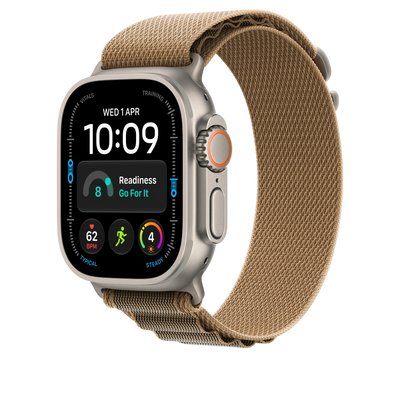 Apple Watch Ultra Alpine Loop (49mm) - Desert (Natural Titanium) - alternate view 1 