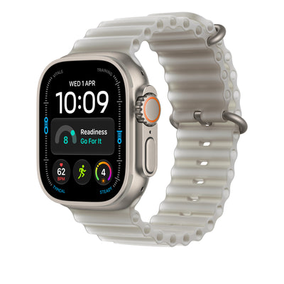 Apple Watch Ultra Ocean Band Extension (49mm) - Translucent Grey (Natural Titanium) - alternate view 1 