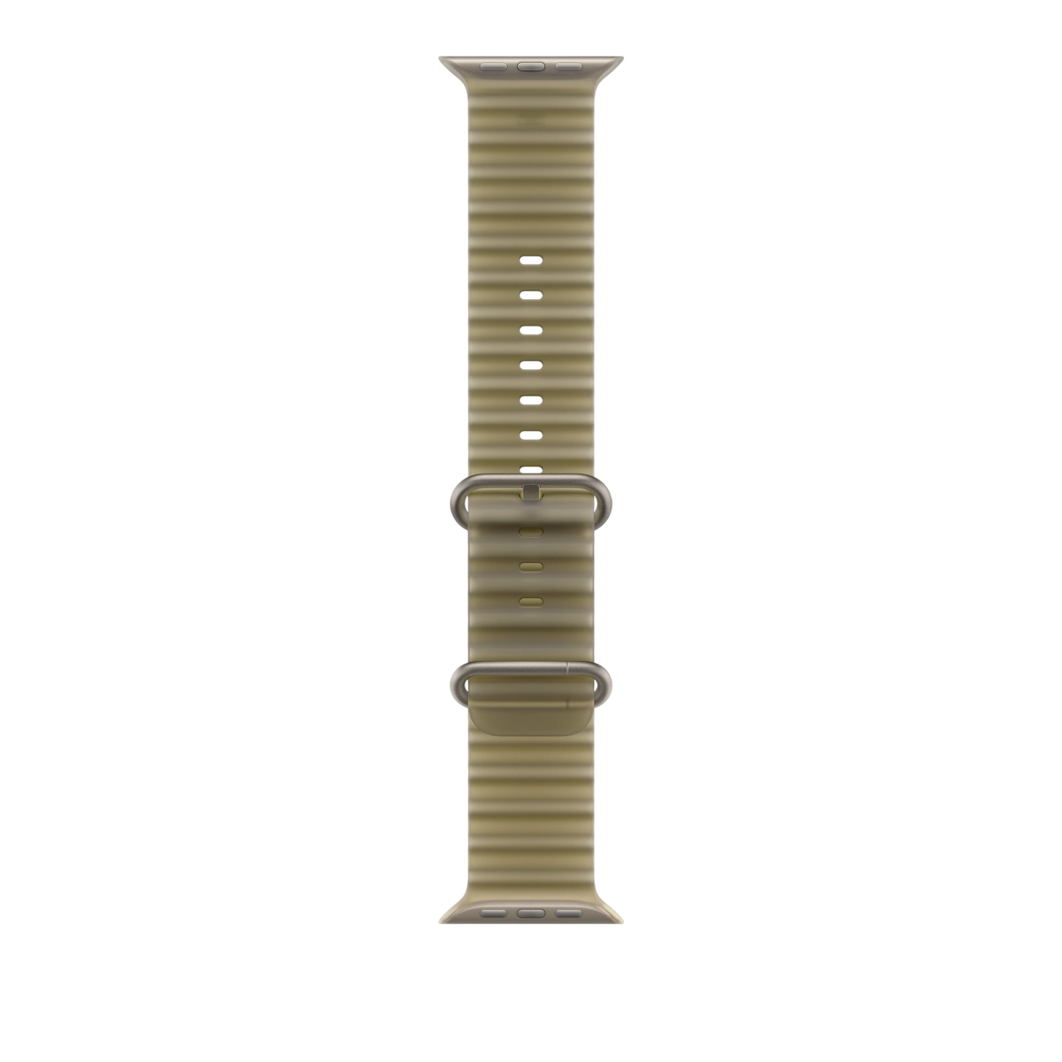 Apple Watch Ultra Ocean Band (49mm) - Translucent Kelp (Natural Titanium) 