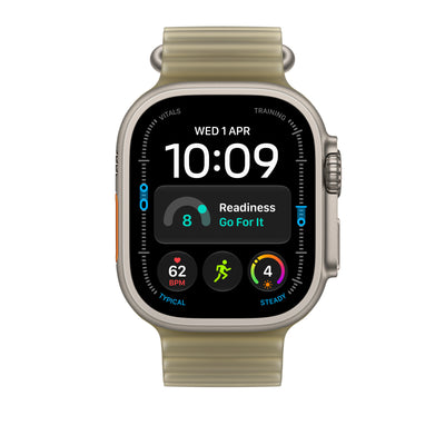 Apple Watch Ultra Ocean Band Extension (49mm) - Translucent Kelp (Natural Titanium) - alternate view 2 