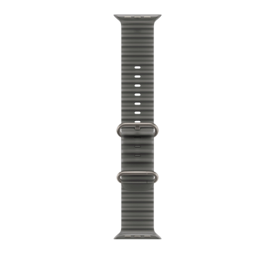 Apple Watch Ultra Ocean Band (49mm) - Translucent Black (Natural Titanium) 