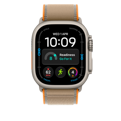 Apple Watch Ultra Trail Loop (49mm) - Sand (Natural Titanium) - alternate view 2 