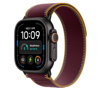 Apple Watch Ultra Trail Loop (49mm) - Burgundy (Black Titanium) - alternate view 1 