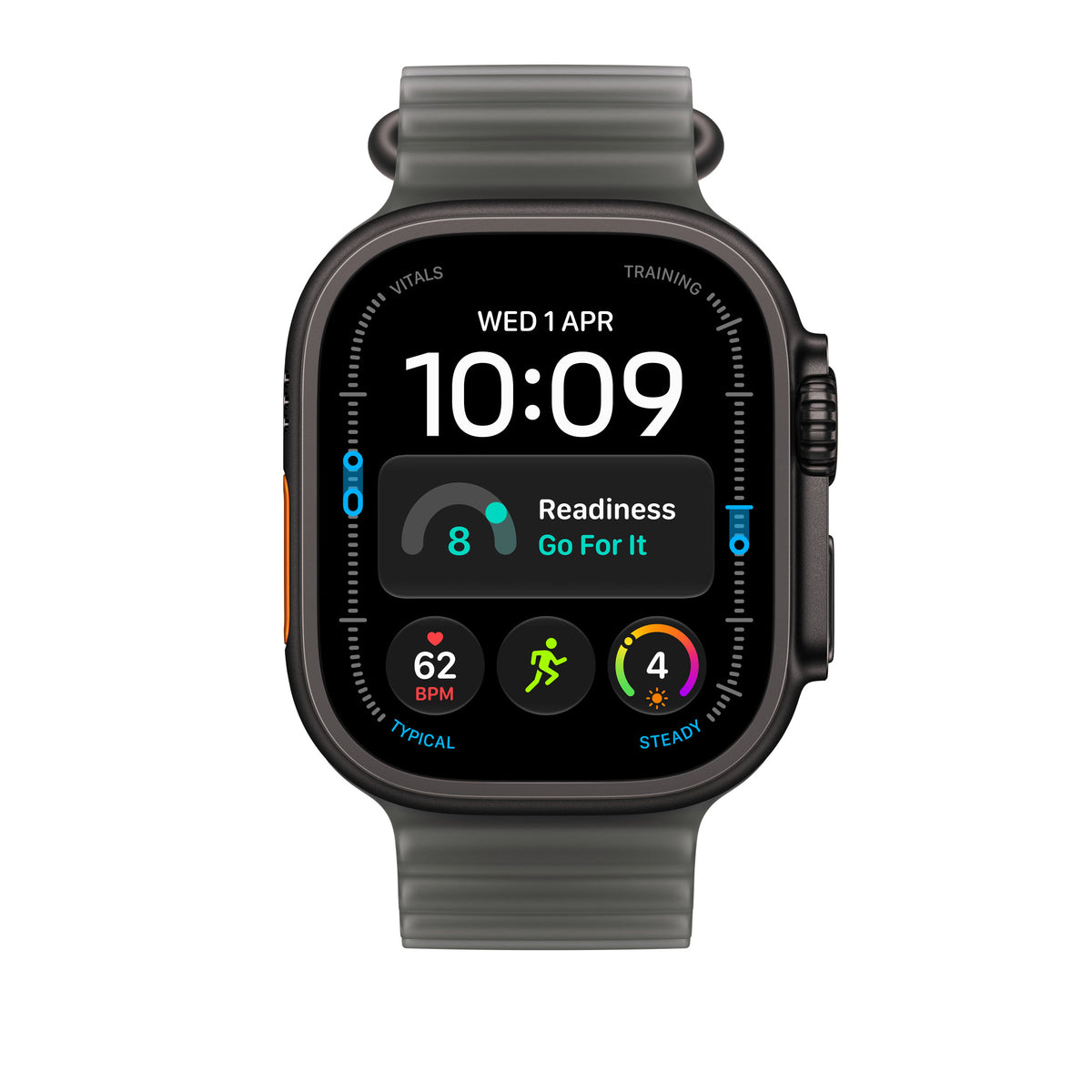 Apple Watch Ultra Ocean Band Extension (49mm) - Translucent Black (Black Titanium) - alternate view 2 