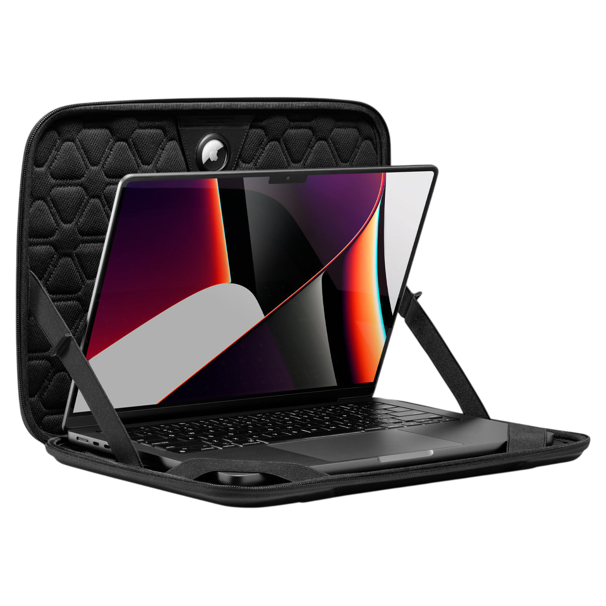 جراب سبيجن Rugged Armor Pro لـ ماك بوك برو 13" / 14" / آيباد برو 13" مع دعم AirTag