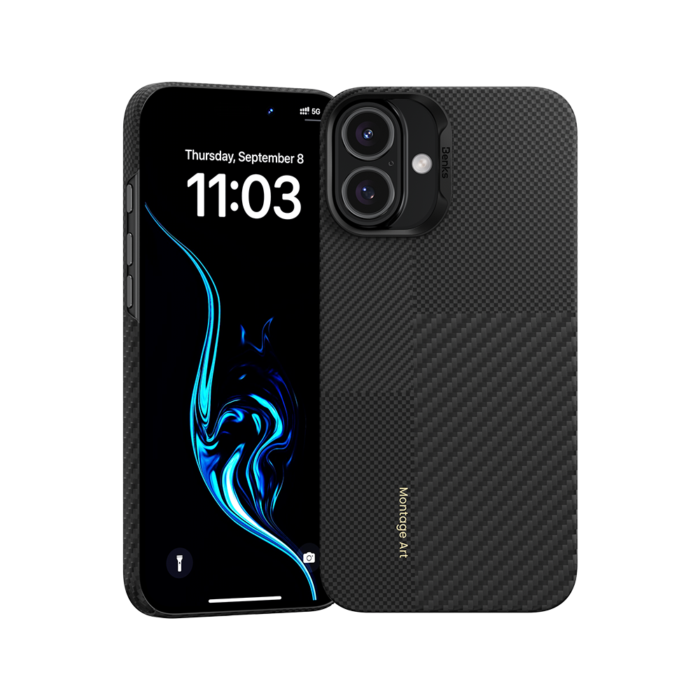 Benks Montage ArmorAir Case built with Kevlar® for iPhone 16