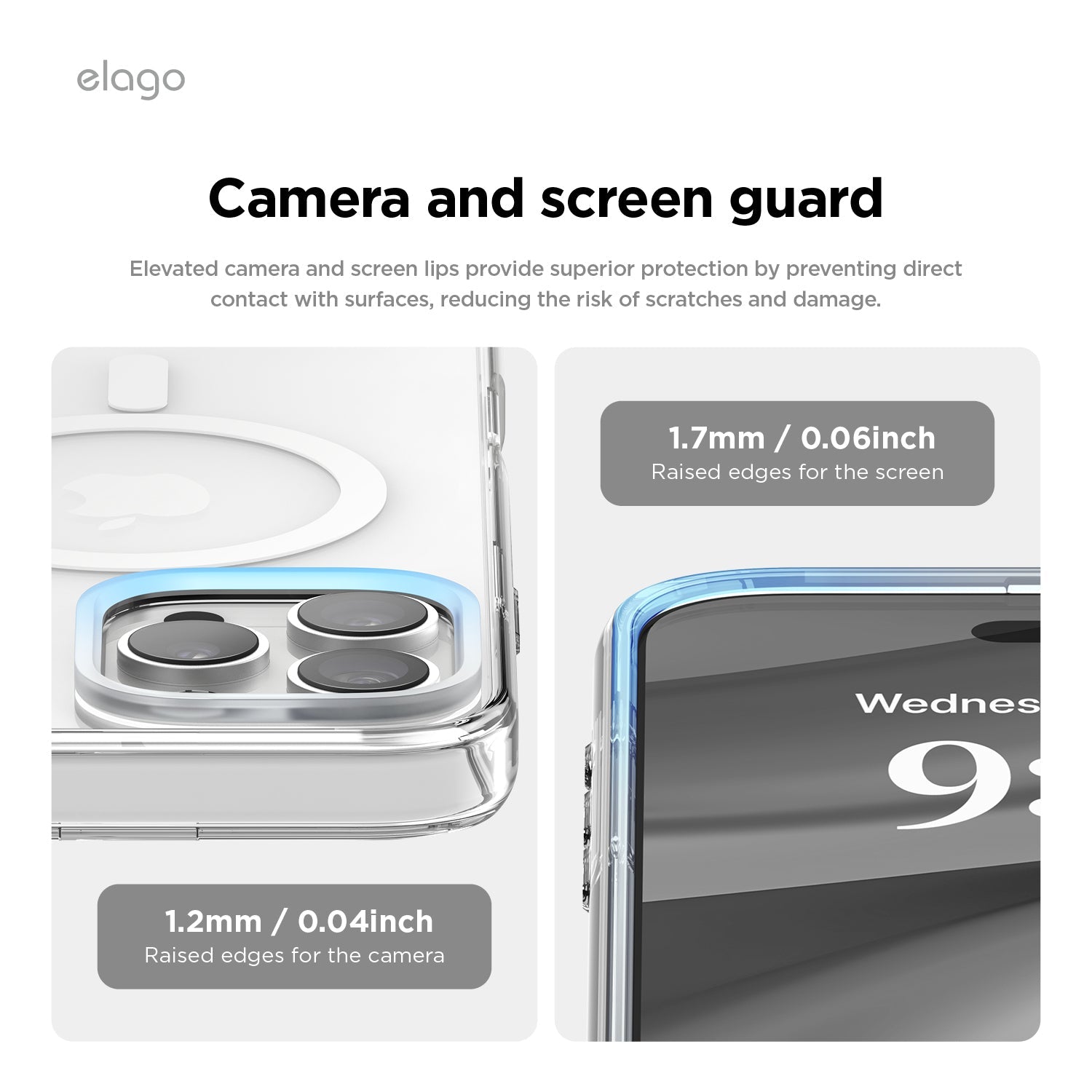 Elago MagSafe Hybrid Clear Case لهاتف iPhone 16 Pro Max