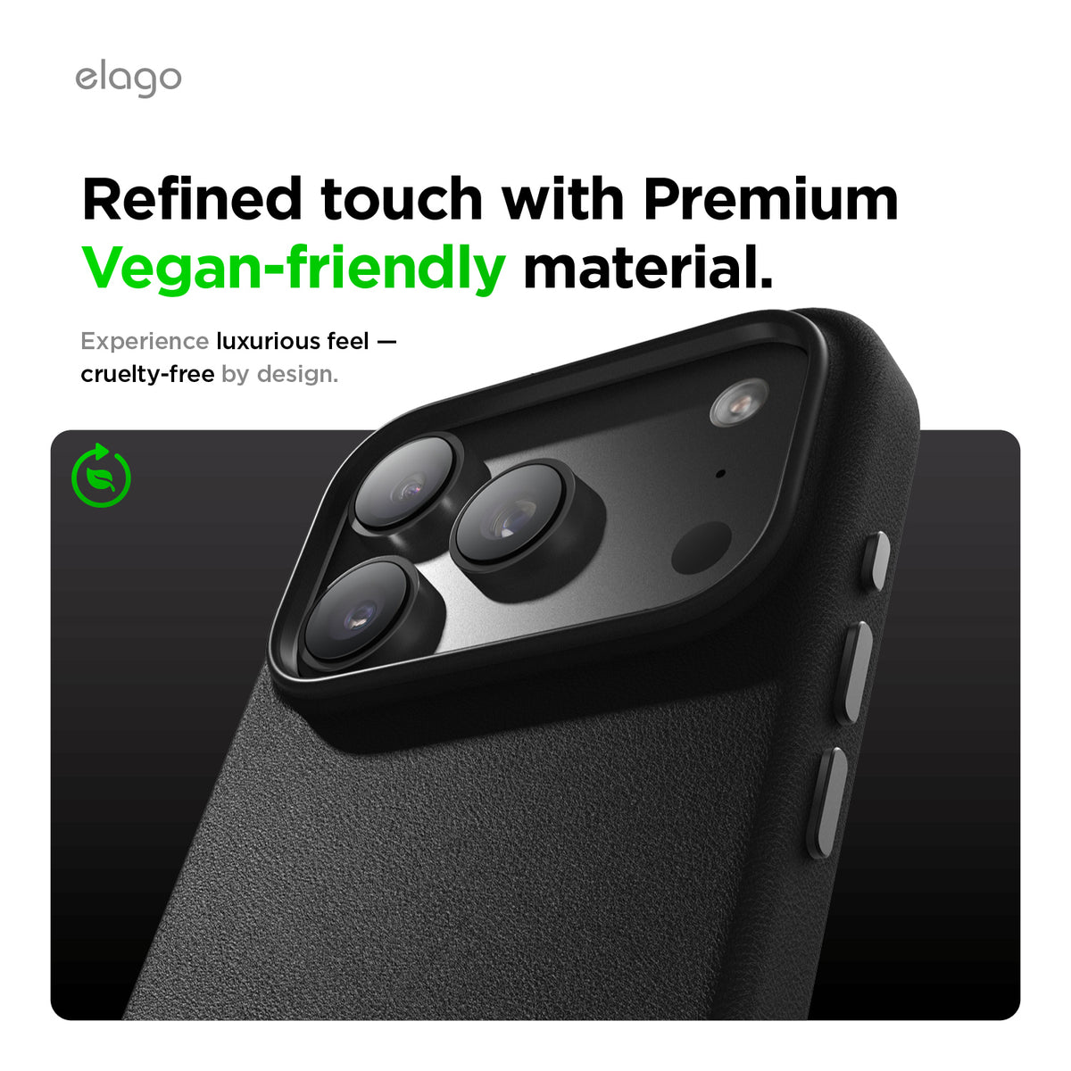 Elago MagLeather Case for iPhone 17 Pro Max / iPhone 18 Pro Max - Black 