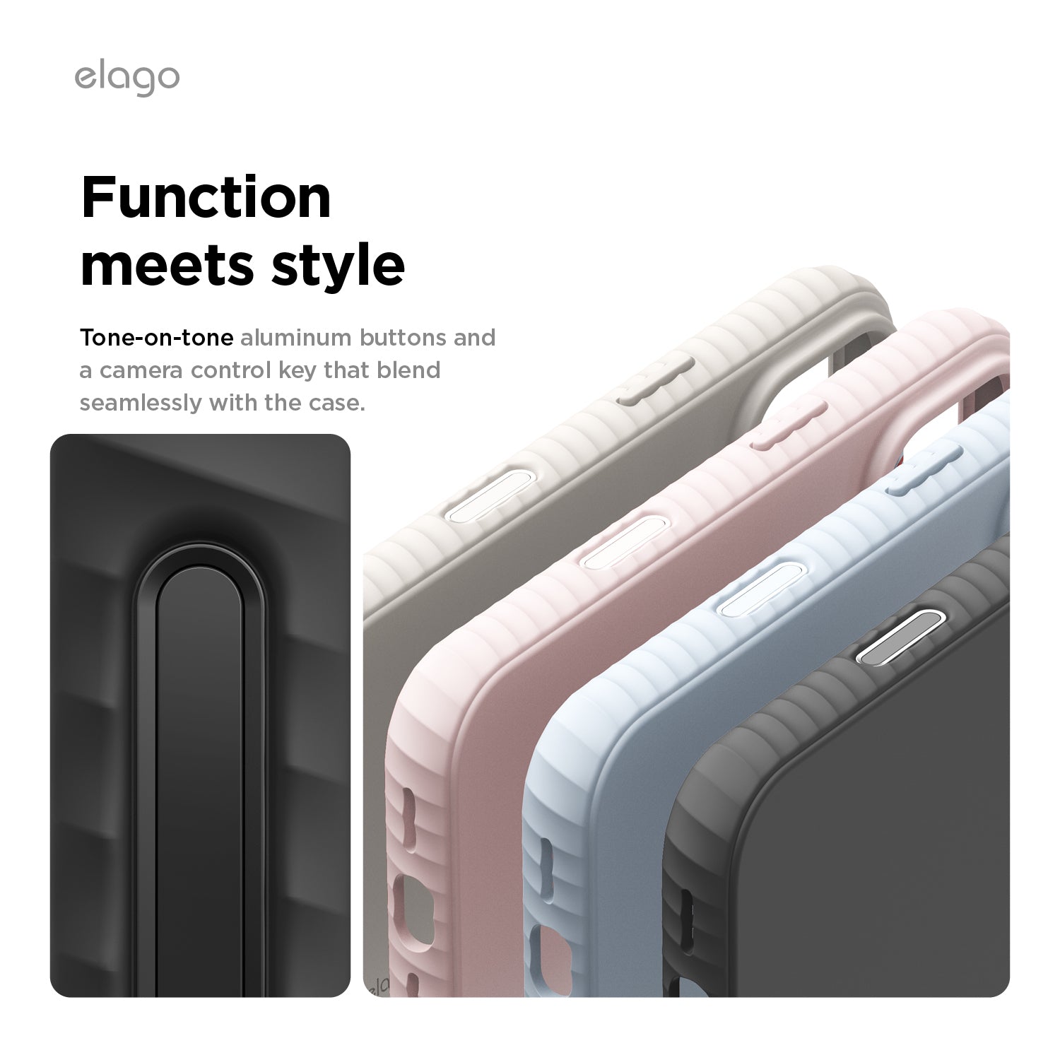 Elago MagRidge Silicone Case for iPhone 17 Pro Max / iPhone 18 Pro Max - Black 