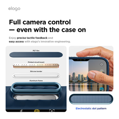 Elago MagRidge Silicone Case for iPhone 17 Pro Max / iPhone 18 Pro Max - Jean Indigo 