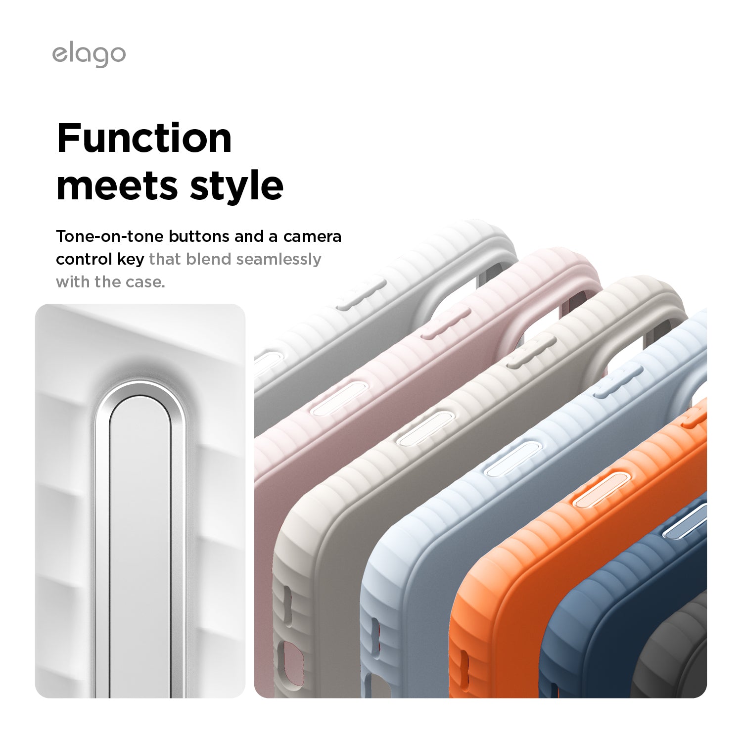 Elago MagRidge Silicone Case for iPhone 17 Pro Max / iPhone 18 Pro Max - White 