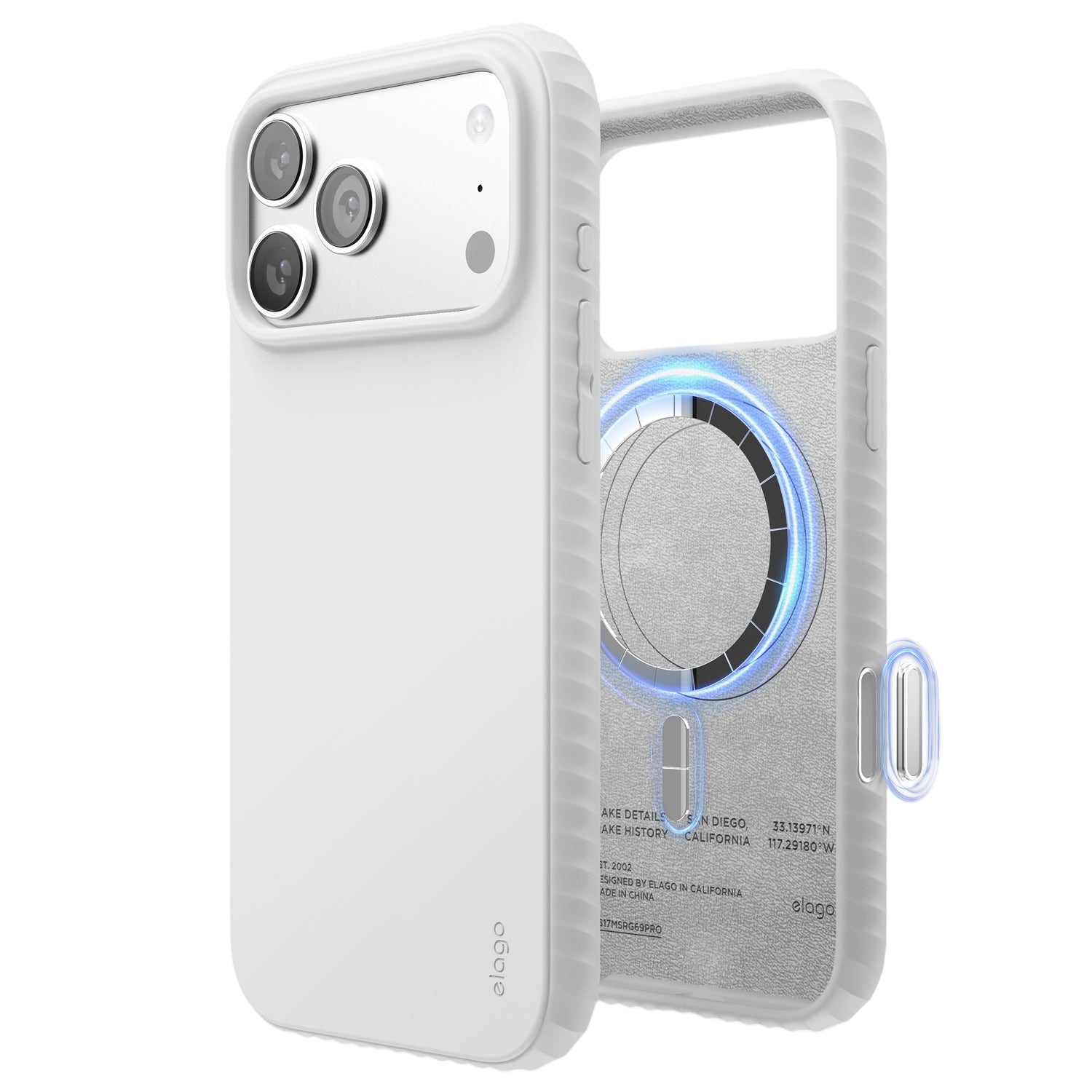 Elago MagRidge Silicone Case for iPhone 17 Pro Max / iPhone 18 Pro Max - White 