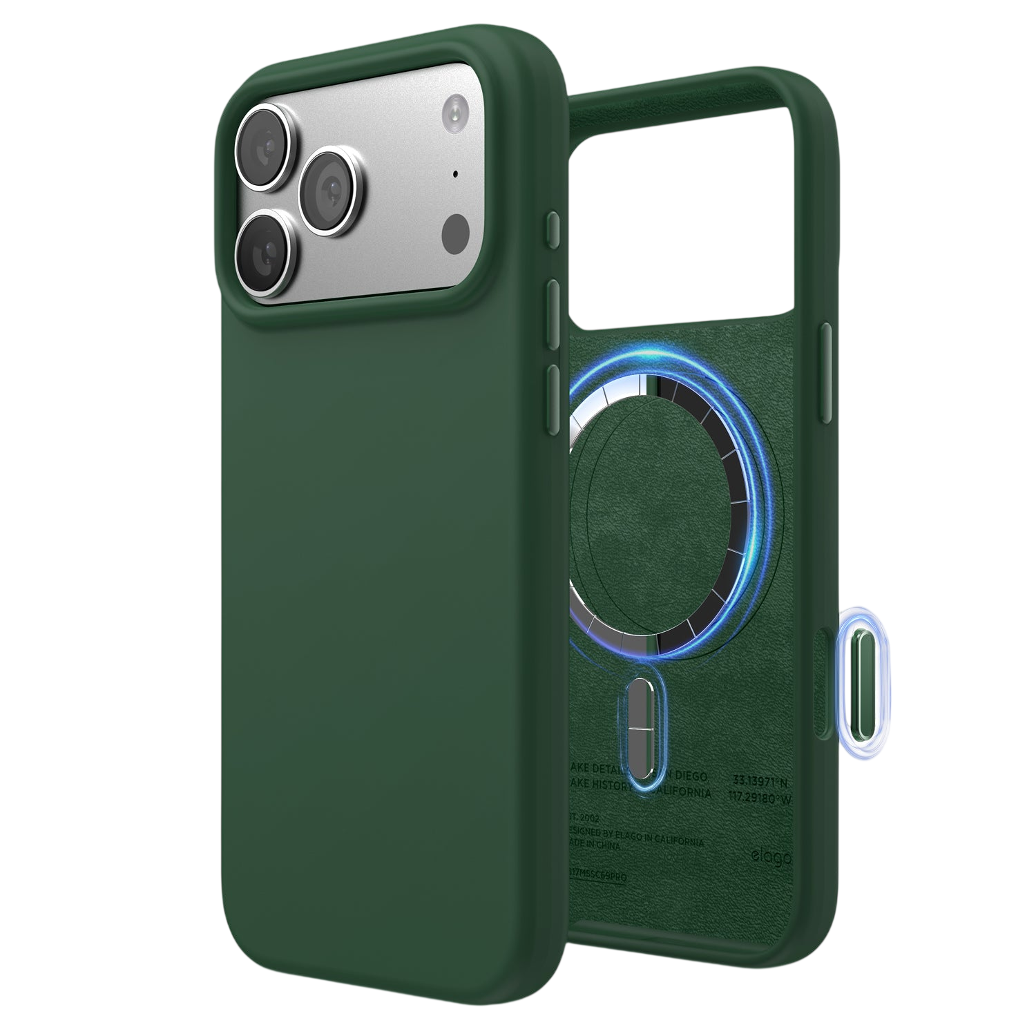 Elago Mag Silicone Case for iPhone 17 Pro Max / iPhone 18 Pro Max - Alpine Green 