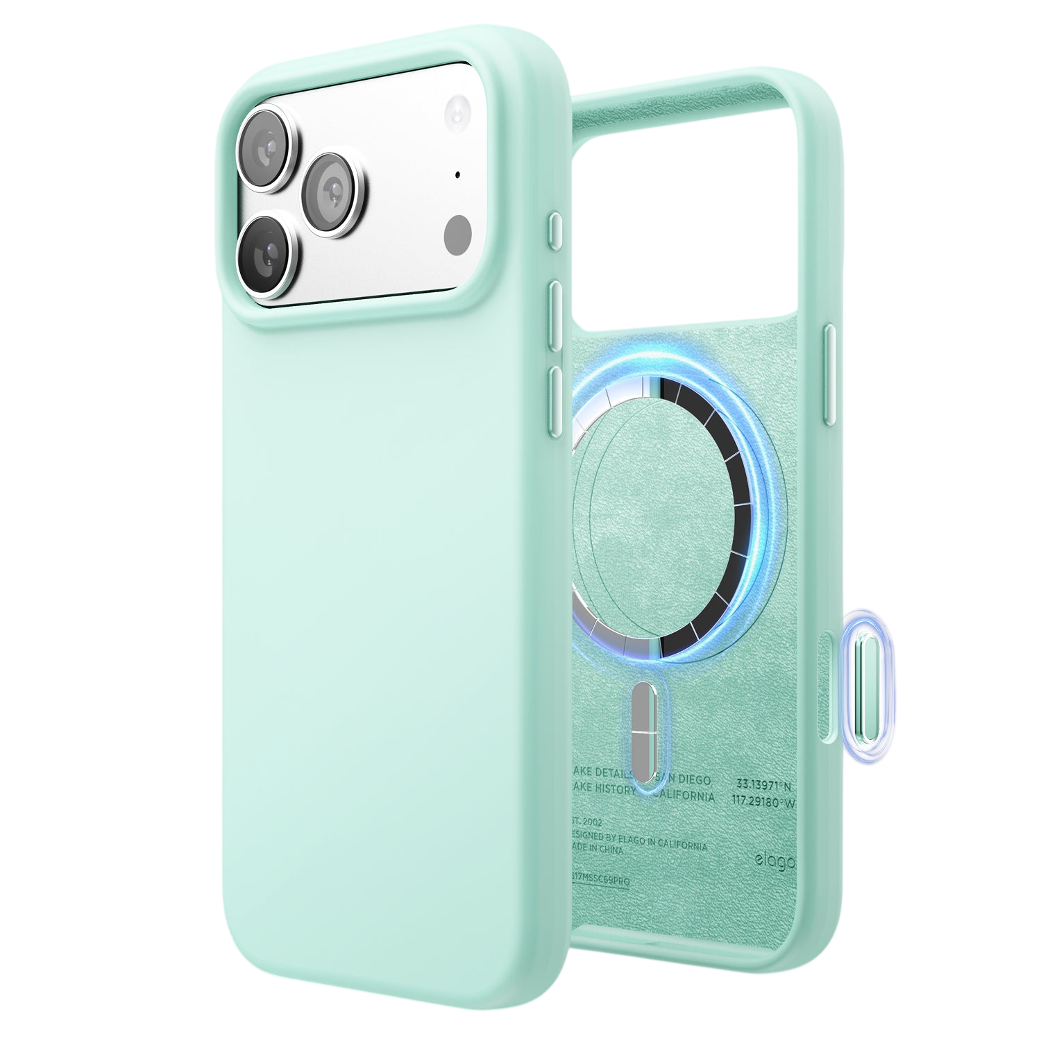 Elago Mag Silicone Case for iPhone 17 Pro Max / iPhone 18 Pro Max - Aqua Sky 