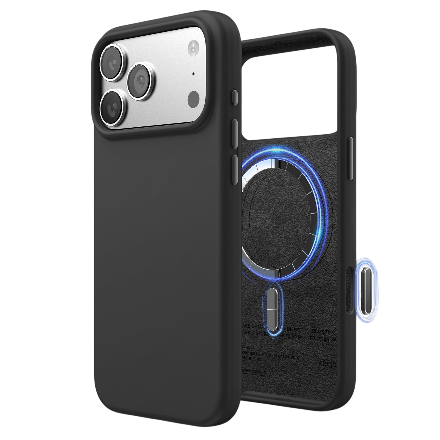 Elago Mag Silicone Case for iPhone 17 Pro Max / iPhone 18 Pro Max - Black 