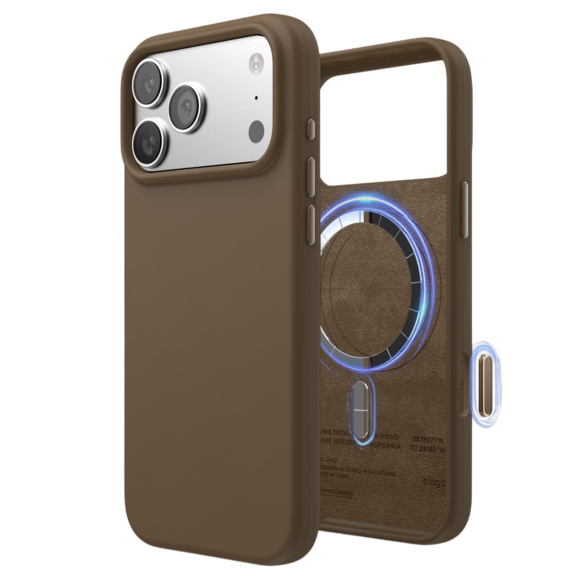 Elago Mag Silicone Case for iPhone 17 Pro Max / iPhone 18 Pro Max - Brown 