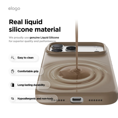 Elago Mag Silicone Case for iPhone 17 Pro Max / iPhone 18 Pro Max - Brown 