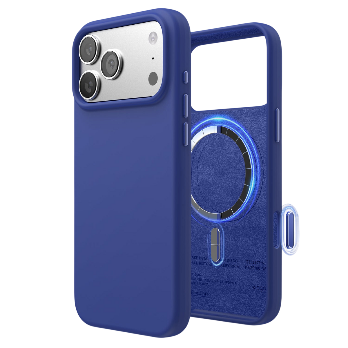 Elago Mag Silicone Case for iPhone 17 Pro Max / iPhone 18 Pro Max - Cobalt Blue 