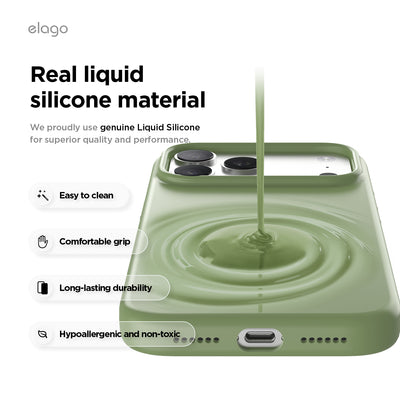 Elago Mag Silicone Case for iPhone 17 Pro Max / iPhone 18 Pro Max - Cedar Green 