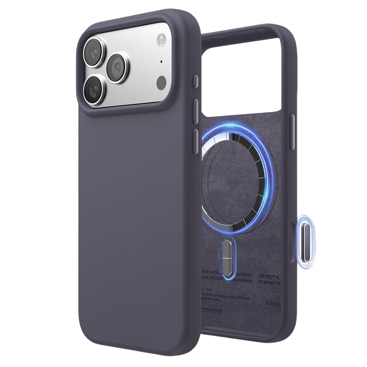 Elago Mag Silicone Case for iPhone 17 Pro Max / iPhone 18 Pro Max - Deep Lavender 